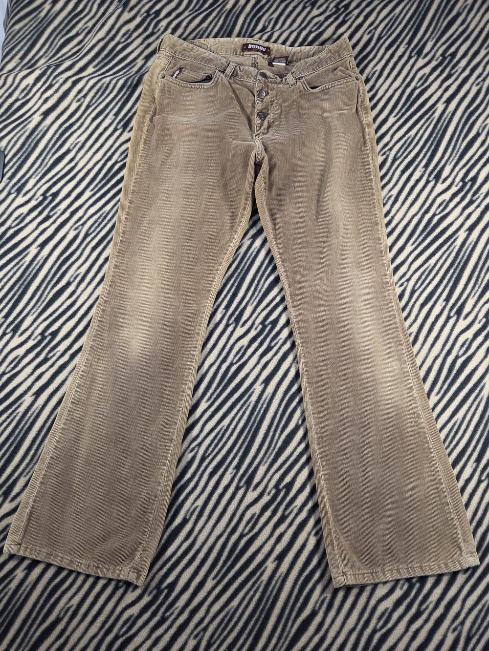 Bongo Jeans Vintage Y2K Low Rise Button Fly Corduroy Pants